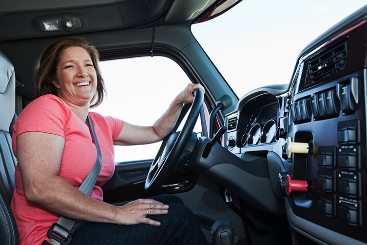 Lady CDL Truck Driver